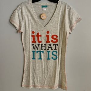 About Face Designs It Is What It Is Sunnyside Up T Shirt top New